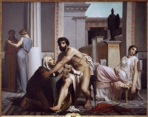 Ulysses recognized by his nurse, Euryclee by William Adolphe Bouguereau