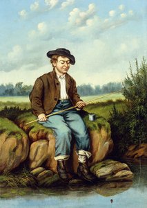 Boy Fishing by William Aiken Walker