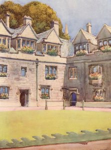 Front Quadrangle of Brasenose College, Showing in the Background the Famous Horse-Chestnut Known as Heber
