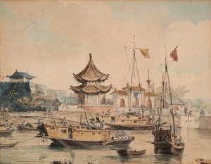 Chinese Scene (Temple and Shinsan)