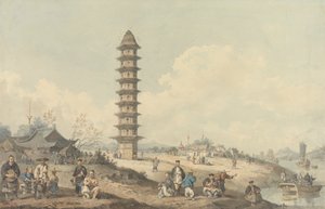 City of Lin Tsin, Shantung, with a View of the Grand Canal