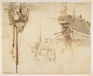 Boat, River Lim-po, from an Album of 372 Drawings of Landscapes, Coastlines, Costumes and Everyday Life by William Alexander
