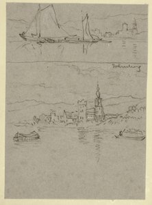 Two River Scenes by William Alfred Delamotte