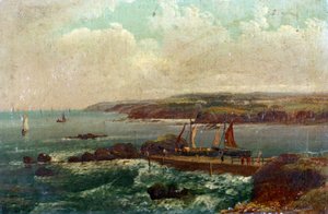 Port Bude, in Devon by William Allan