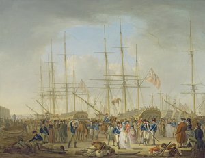 Hussars Embarking at Deptford by William Anderson