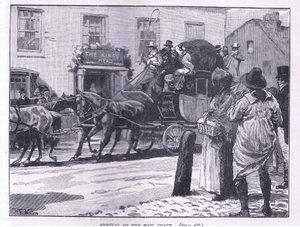 Arrival of the Mail Coach by William Barnes Wollen