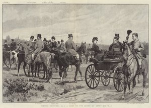 Hunting Sketches, a Meet of the Quorn at Ashby Folville