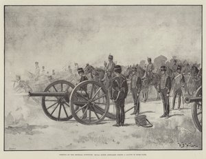 Opening of the Imperial Institute, Royal Horse Artillery firing a Salute in Hyde Park