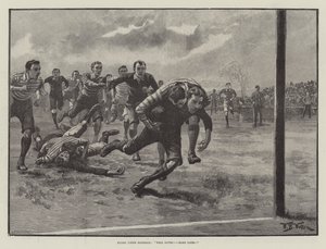 Rugby Union Football, Well Saved! Hard Lines! by William Barnes Wollen