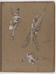 Studies for the Oil Painting, The Flag: Albuhera, May 16, 1811 by William Barnes Wollen