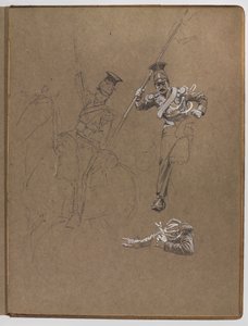 Studies for the Oil Painting, The Flag: Albuhera, May 16, 1811 by William Barnes Wollen