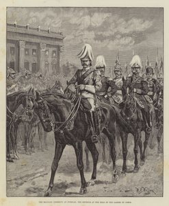 The Military Ceremony at Potsdam, the Emperor at the Head of the Gardes du Corps by William Barnes Wollen