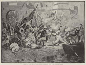 The Military Tournament at the Royal Agricultural Hall, Sortie of the Soudanese Garrison by William Barnes Wollen