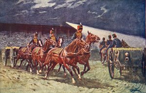 The Royal Horse Artillery Drive at the Searchlight Tattoo by William Barnes Wollen