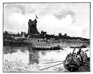 The Royal Tour in Ireland, Visit to Ross Castle, Killarney by William Barnes Wollen