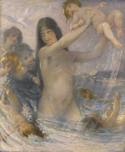 Nymph and Water Babies at Play by William Baxter Closson
