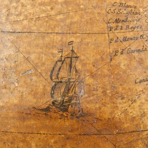 Early English terrestrial globe, c.1673