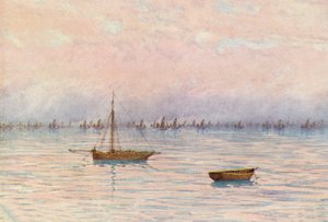 The Whitstable Oyster Fleet dredging off Herne Bay by William Biscombe Gardner