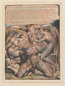 And There Was Heard a Great Lamenting in Beulah; Chapter 1 Tailpiece (Plate 25) by William Blake