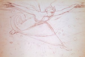 Angel walking, drawing by William Blake by William Blake