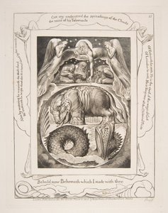 Behemoth and Leviathan, from Illustrations of the Book of Job by William Blake