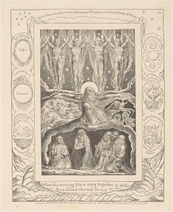 Book of Job, Plate 14, When the Morning Stars Sang Together by William Blake