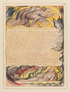 Enitharmon heard. She raised her head like the mild Moon... (Plate 93)