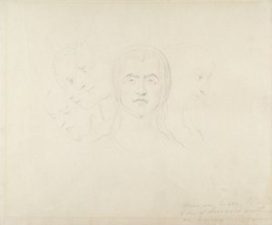 Five Visionary Heads of Women, c.1820 by William Blake