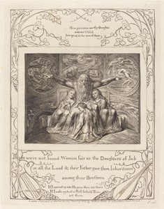 Job and His Daughters by William Blake