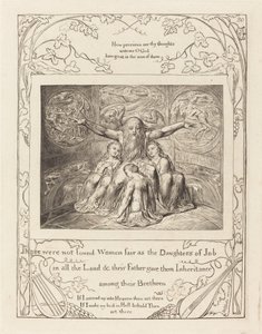Job and His Daughters by William Blake