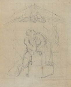 Los and His Spectre [verso] by William Blake