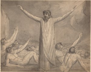Moses Staying the Plague (?) by William Blake