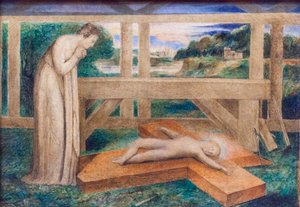 Our Lady Adoring the Infant Jesus Asleep on a Cross, about 1799-1800 by William Blake