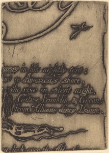 Restrike from fragment of cancelled plate for "A Prophecy" by William Blake
