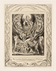 Satan Going Forth from the Presence of the Lord by William Blake