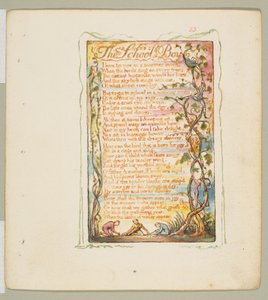 Songs of Innocence and of Experience: The School Boy, ca. 1825 by William Blake
