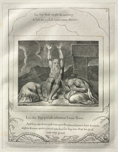 The Book of Job: No. 8, Let the Day Perish Wherein I Was Born, 1825 by William Blake