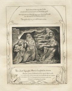 The Book of Job: Pl. 10, The Just Upright Man is Laughed to Scorn