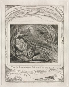 The Book of Job: Pl. 13, Then the Lord Answered Job Out of the Whirlwind by William Blake