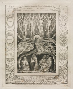 The Book of Job: Pl. 14, When the Morning Stars Sang Together, and All the Sons... by William Blake