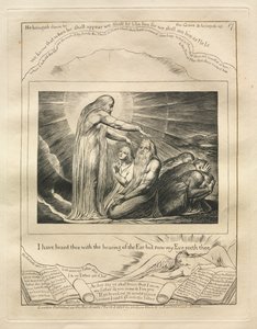 The Book of Job: Pl. 17, I have heard thee with the hearing of the Ear but now my Eye seeth thee by William Blake