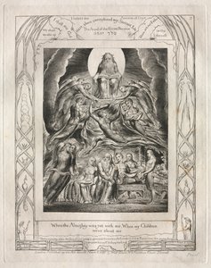 The Book of Job: Pl. 2, When the Almighty was yet with me, When my Children were about me by William Blake