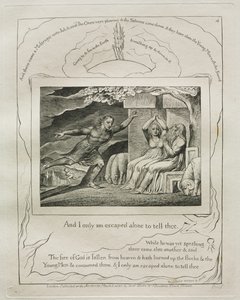 The Book of Job: Pl. 4, And I only am escaped alone to tell thee