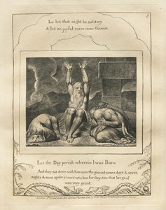 The Book of Job: Pl. 8, Let the Day perish wherein I was Born, 1825