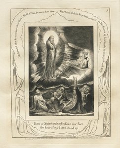 The Book of Job: Pl. 9, Then a Spirit Passed Before My Face the Hair of My Flesh Stood Up, 1825 by William Blake