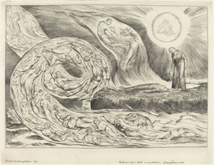 The Circle of the Lustful; Paolo and Francesca by William Blake