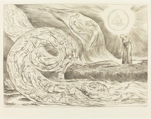 The Circle of the Lustful; Paolo and Francesca by William Blake
