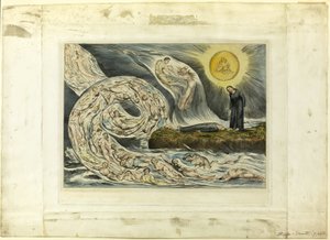 The Circle of the Lustful: Paolo and Francesca. Inferno, Canto V by William Blake