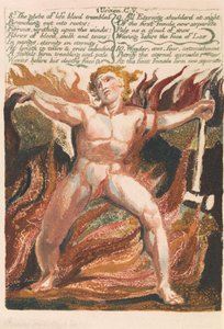 The First Book of Urizen, Plate 15, "8. The globe of life blood trembled . . . ." (Bentley 18) by William Blake