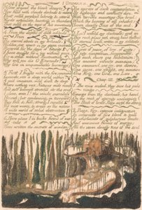 The First Book of Urizen, Plate 4, "Muster around the bleak desarts . . . ." (Bentley 4) by William Blake
